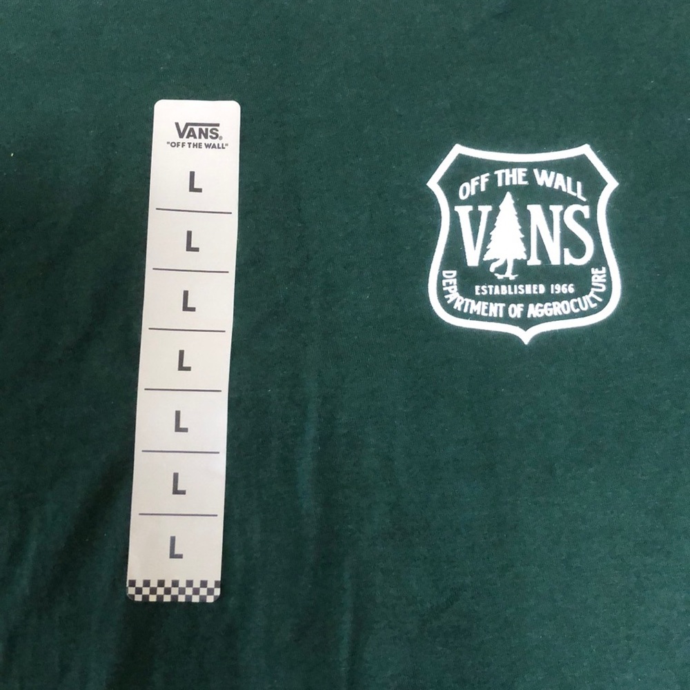 Forest green vans tee